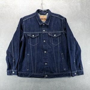 Levi's Jacket Mens 2XL Blue Denim Trucker Button Up Collared Western Cowboy